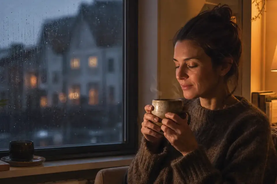 Emotionaler Kaffeemoment zu milde kaffeebohnen für kaffeevollautomaten mit schokoladigen noten