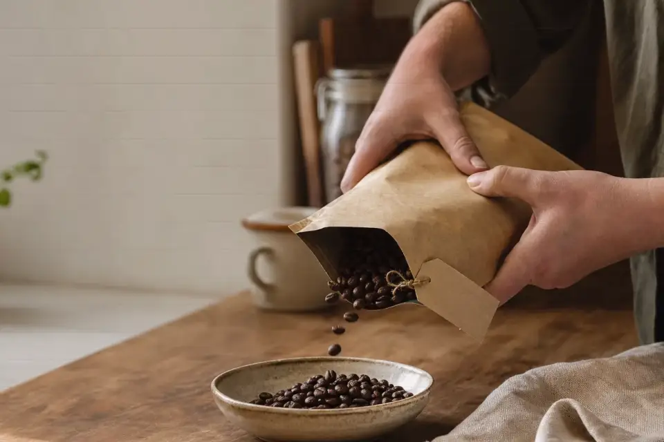 Plausibler Arbeitsschritt zu säurearme kaffeebohnen für cappuccino mit ausgewogenem körper