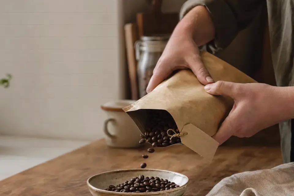 Plausibler Arbeitsschritt zu single-origin-kaffee für kaffeevollautomaten mit fruchtigen noten