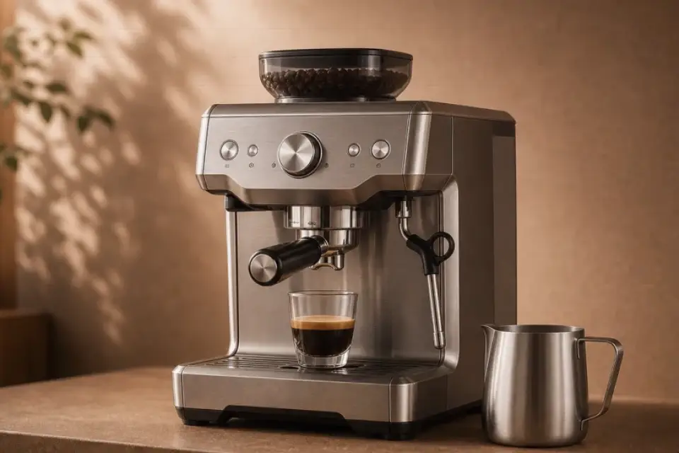 Emotionaler Kaffeemoment zu espresso läuft zu langsam nach der reinigung