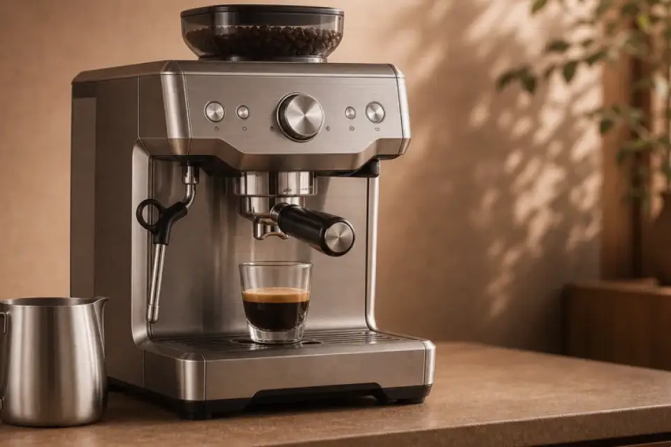Emotionaler Kaffeemoment zu espresso schmeckt wässrig mit neuen geräten