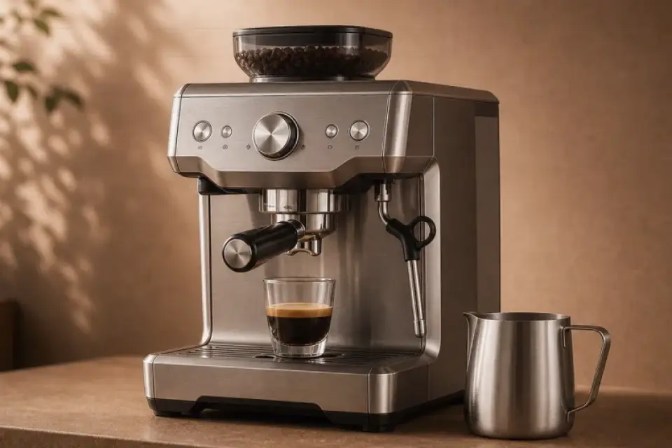Emotionaler Kaffeemoment zu espressokocher läuft zu schnell bei mehreren tassen