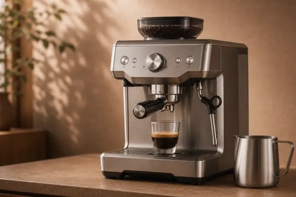 Emotionaler Kaffeemoment zu filterkaffeemaschine läuft zu schnell am morgen