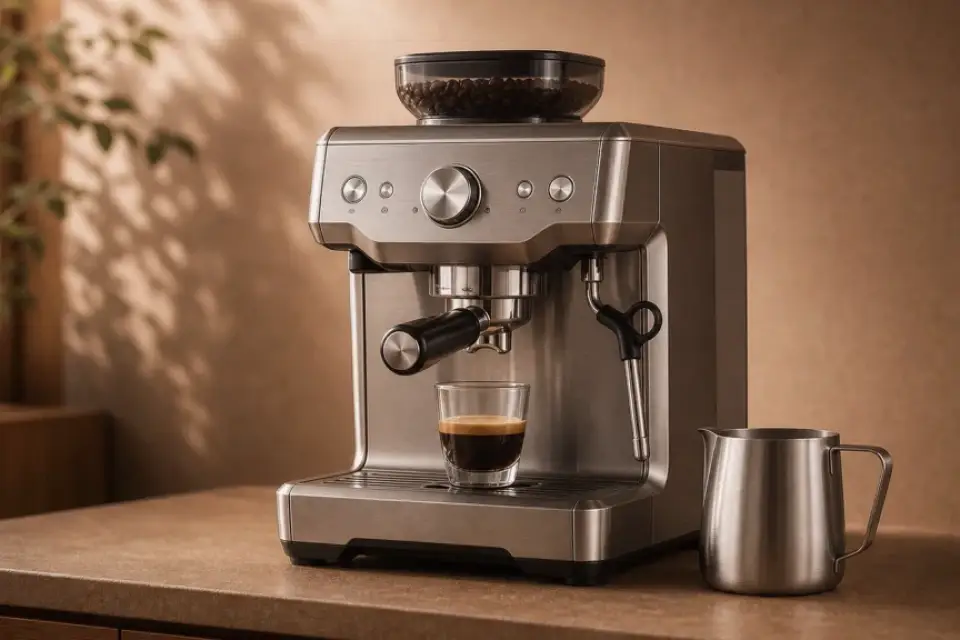 Emotionaler Kaffeemoment zu kaffeemühle läuft zu langsam bei mehreren tassen