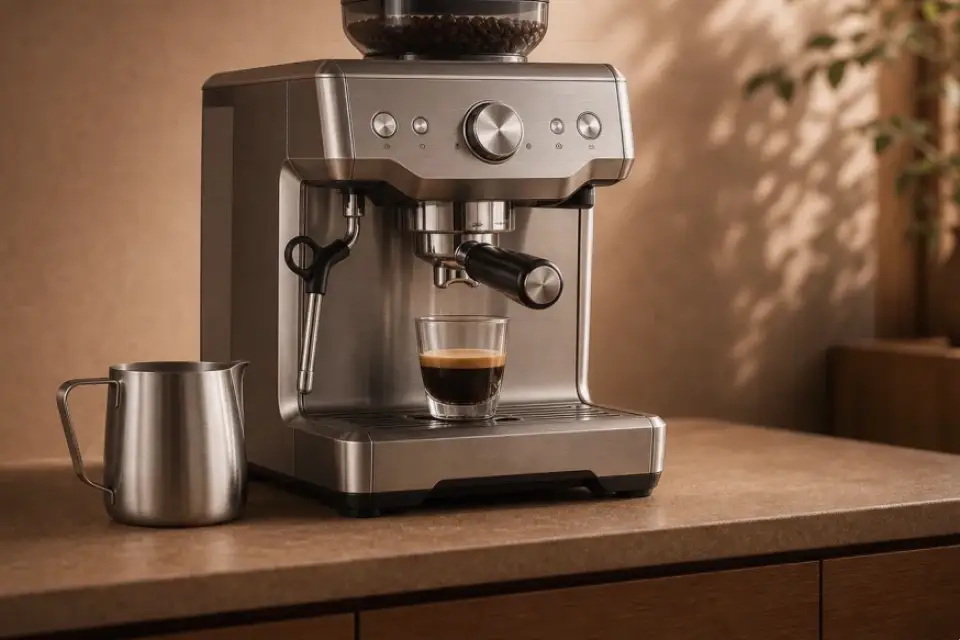 Emotionaler Kaffeemoment zu kaffeemühle schmeckt bitter am morgen