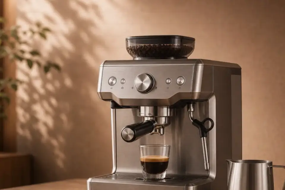 Emotionaler Kaffeemoment zu kaffeevollautomat schmeckt verbrannt am morgen