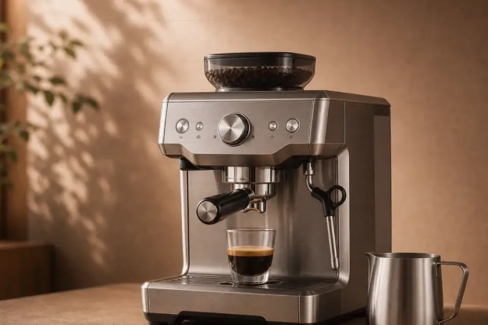 Emotionaler Kaffeemoment zu milchaufschäumer schwankt im geschmack bei mehreren tassen