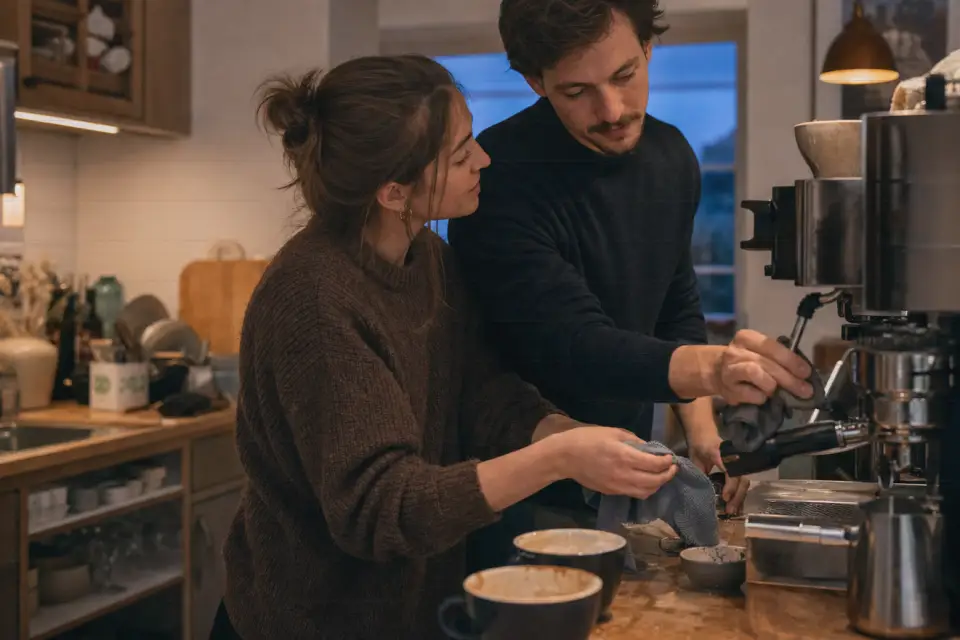 Plausibler Arbeitsschritt zu handfilter für zwei personen mit leisem betrieb