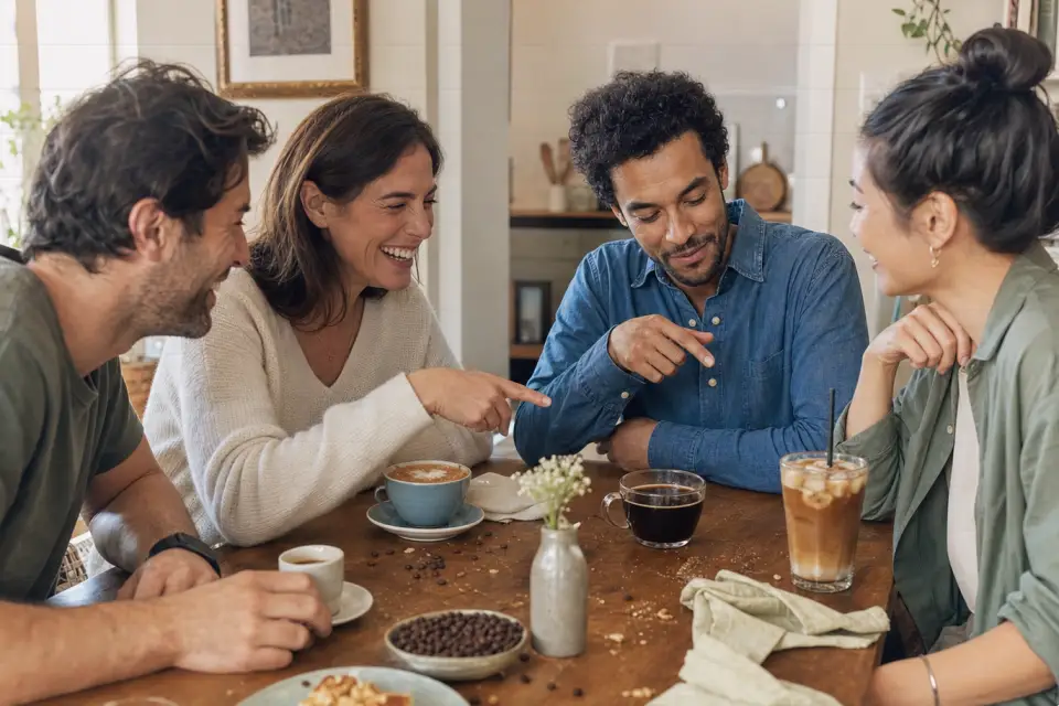 Emotionaler Kaffeemoment zu handfilter für zwei personen mit leisem betrieb