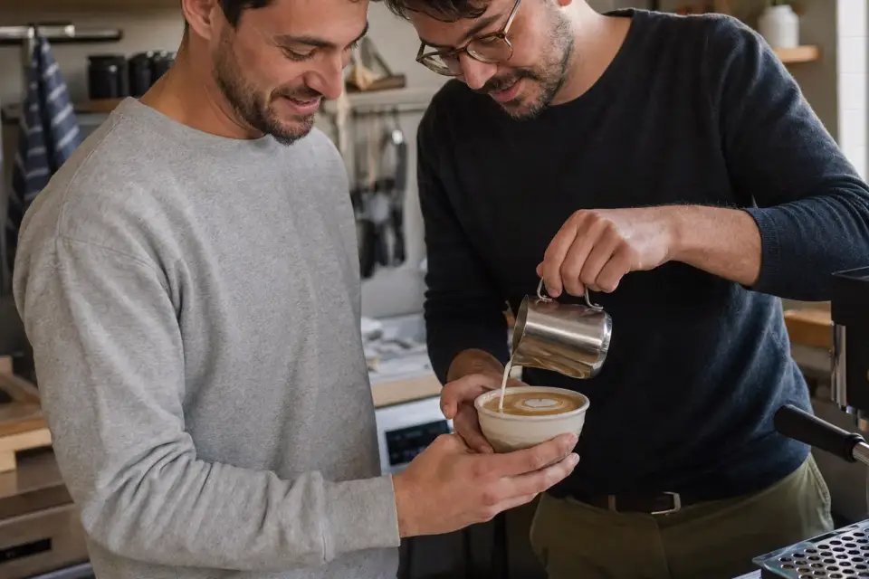 Emotionaler Kaffeemoment zu abschlagbehälter für das büro mit leisem betrieb