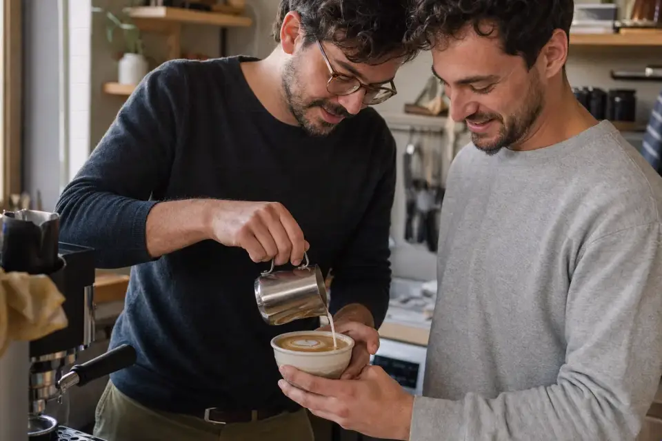 Emotionaler Kaffeemoment zu handkaffeemühle für das büro mit einfacher reinigung