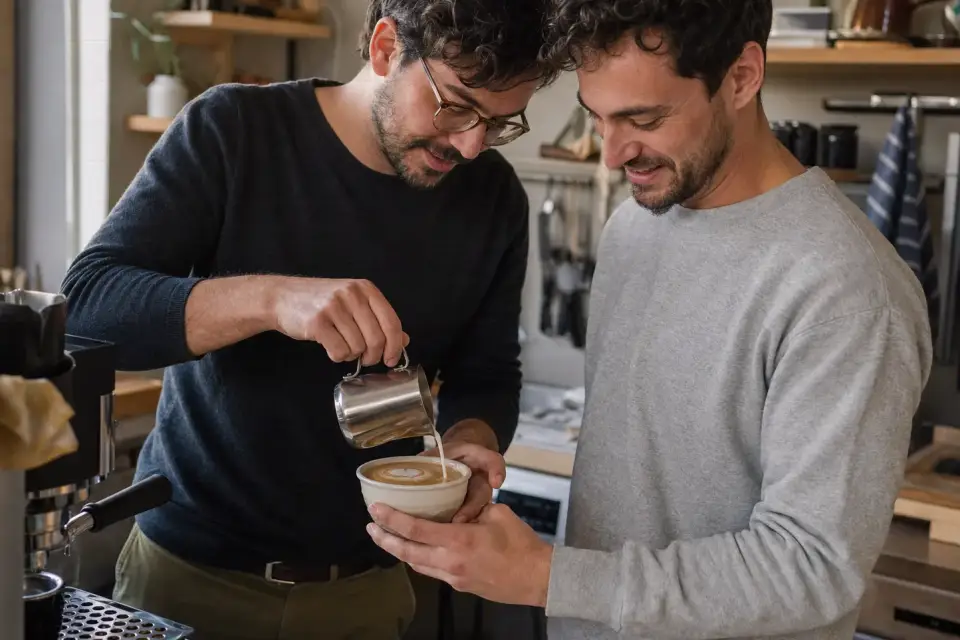 Emotionaler Kaffeemoment zu kaffeedose für unterwegs mit leisem betrieb