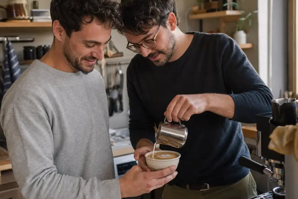 Emotionaler Kaffeemoment zu thermobecher für vieltrinker mit leisem betrieb