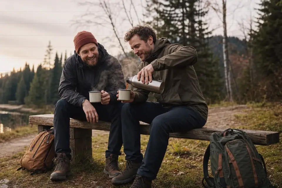 Plausibler Arbeitsschritt zu aeropress-kaffee zubereiten für mehrere tassen mit hartem wasser